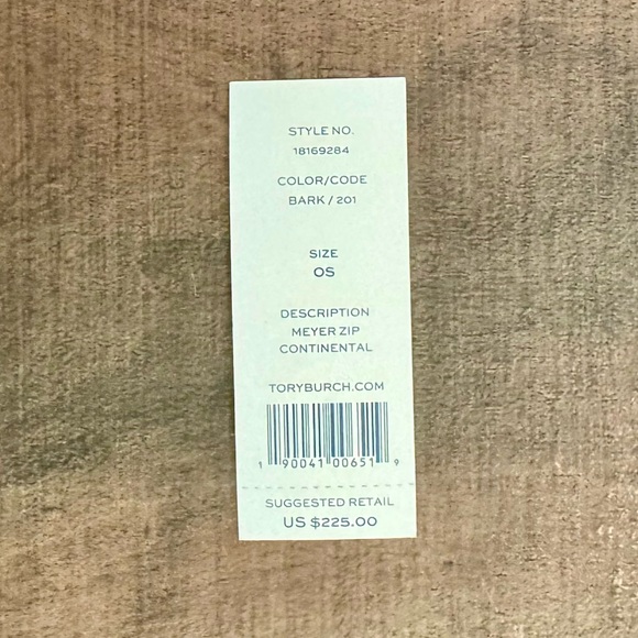 *NWT* Tory Burch Brown Pebbled Leather Zip Wallet - Picture 5 of 5